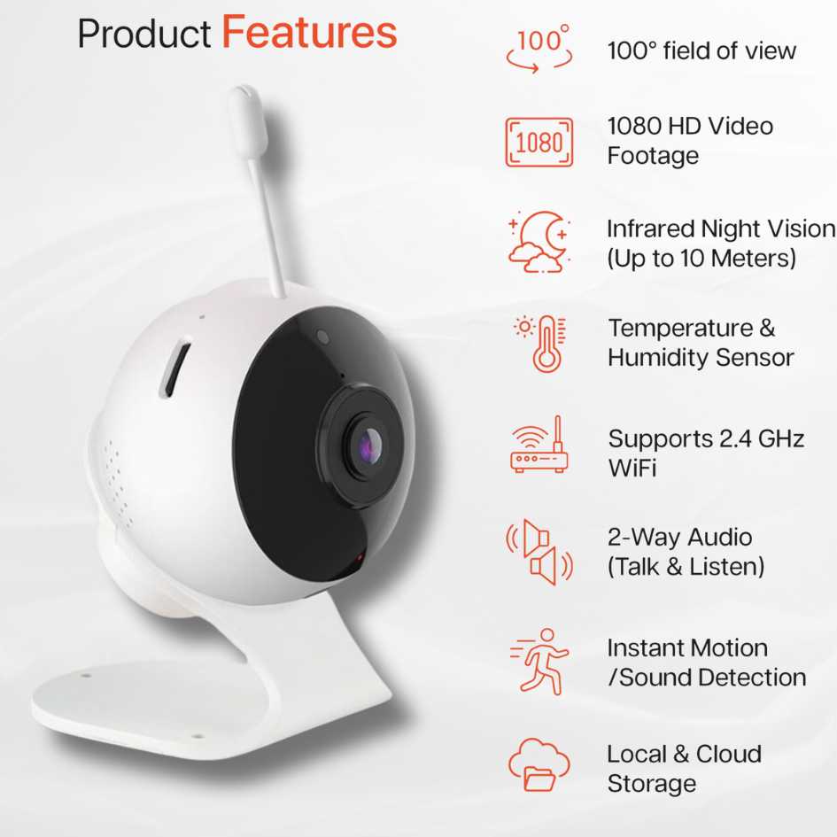 Mia Indoor Camera (Twin Pack)