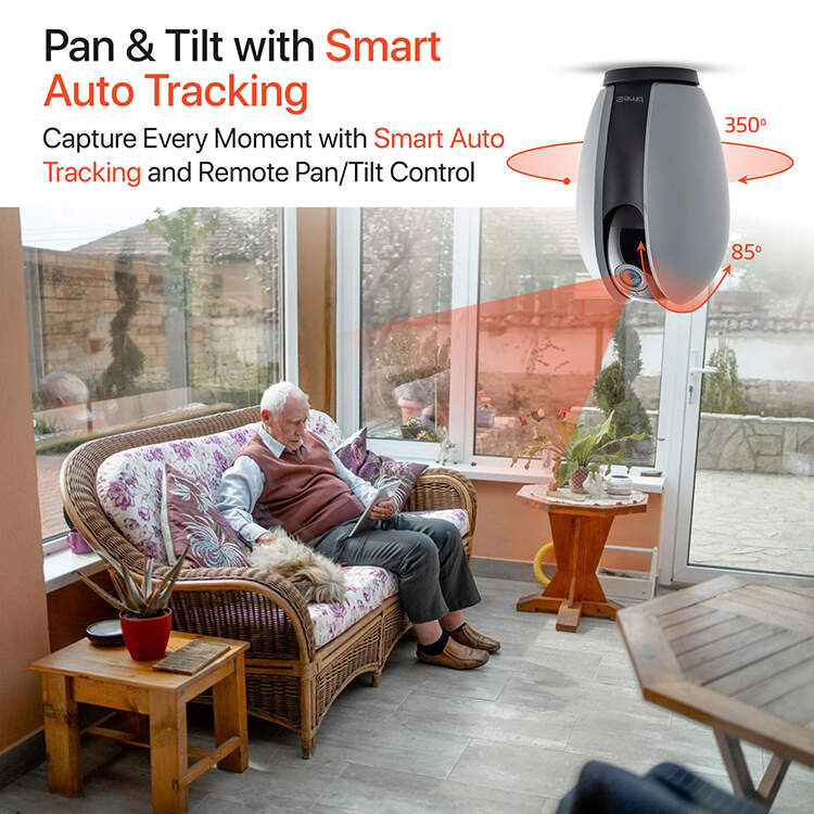 Olivia Pet Rotating WiFi Security Camera (3 Pack)