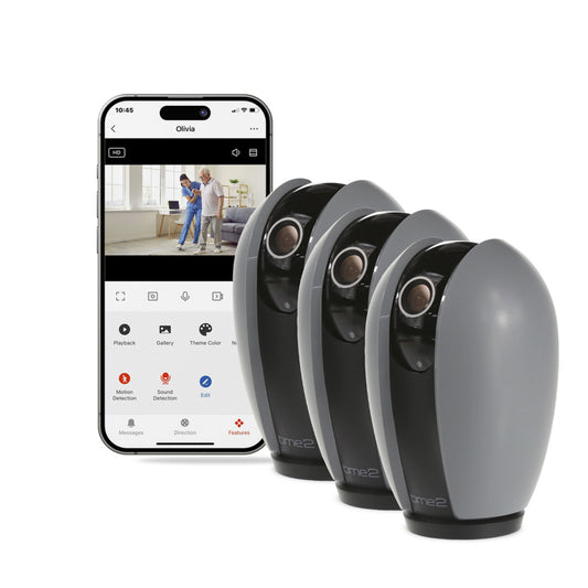 Olivia Indoor Rotating Elderly Monitoring Camera (3 Pack)